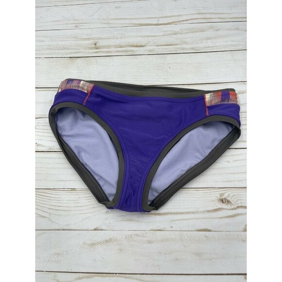 Prana XS NWT Milou Bottom Ultra Violet Ikat Swim Bikini Bottom Purple Gray - Picture 1 of 9